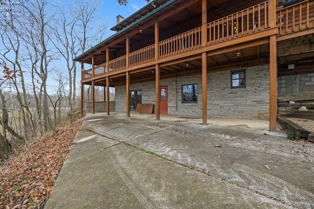 view of patio with a deck