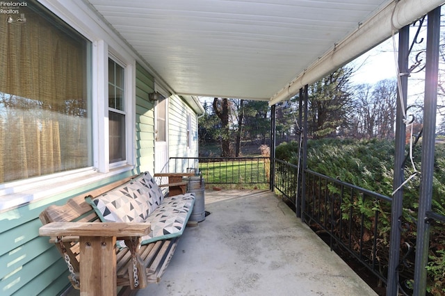 view of patio / terrace with a porch