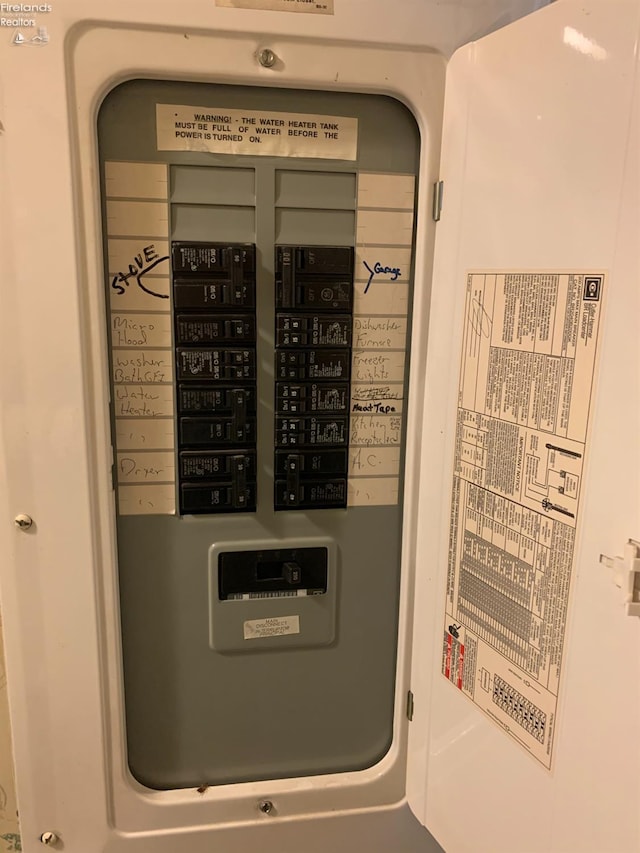 utility room featuring electric panel