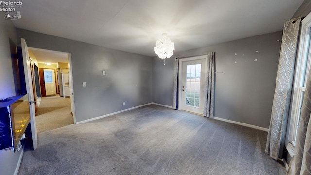 view of carpeted empty room