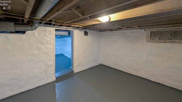 view of basement