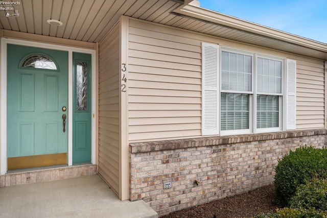 view of doorway to property