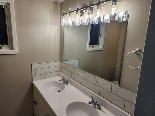 bathroom with vanity