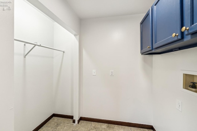 laundry room featuring cabinets and hookup for a washing machine