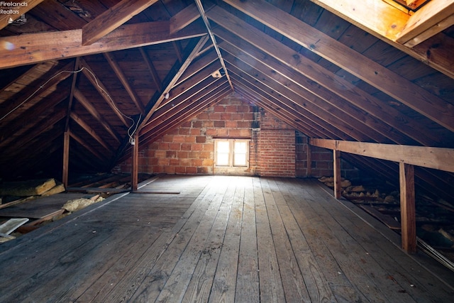 view of attic