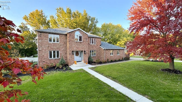 view of front of house with a front yard