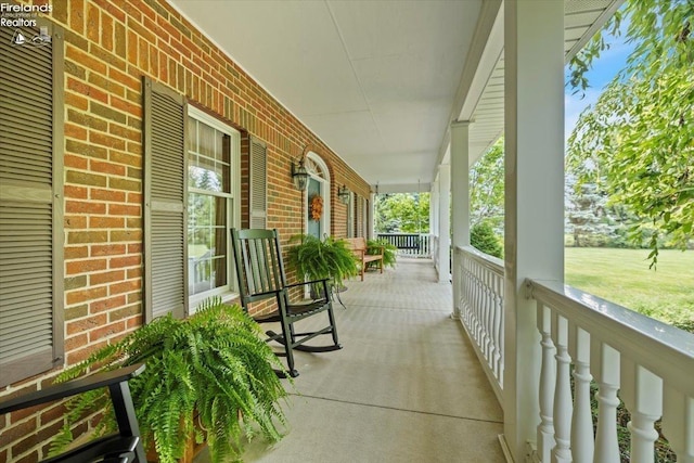 view of patio / terrace with a porch