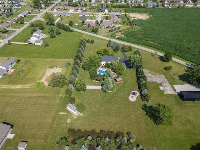 drone / aerial view featuring a rural view