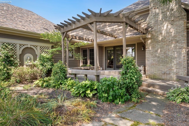 view of patio / terrace with a pergola