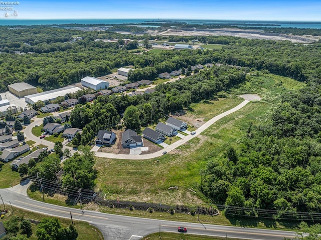 aerial view featuring a residential view