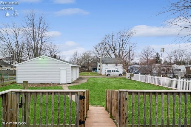 view of yard featuring a deck