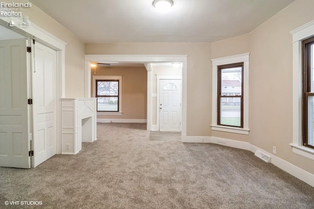 view of carpeted empty room