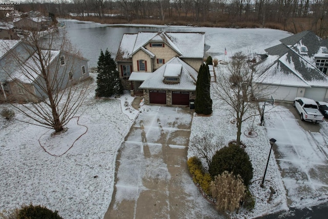 view of snowy aerial view