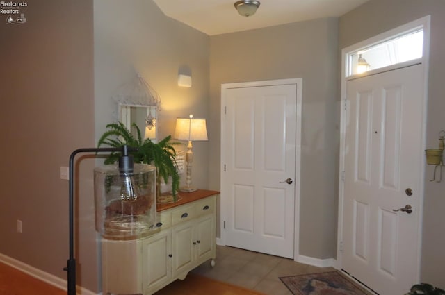 view of tiled foyer