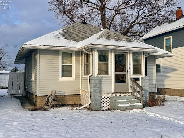 view of bungalow-style home