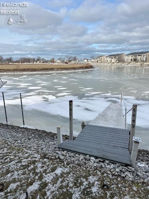 view of dock area