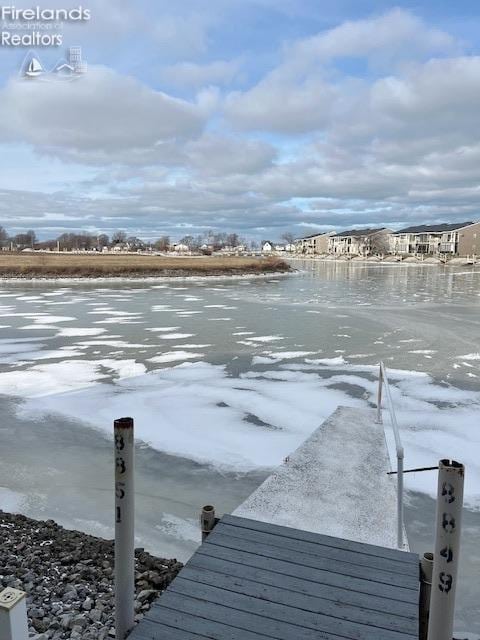 view of dock area