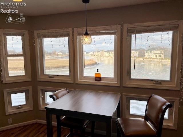 dining area featuring hardwood / wood-style floors