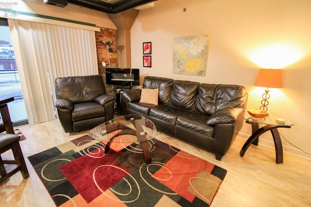 living room featuring hardwood / wood-style floors