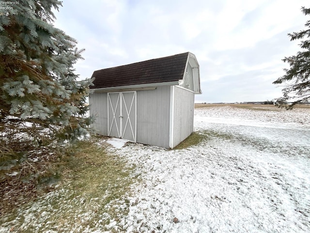 view of snow covered structure