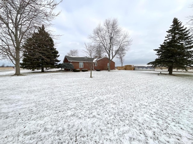 view of snowy yard