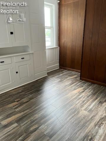 interior space featuring dark hardwood / wood-style floors