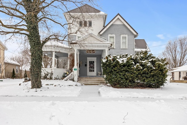 view of front facade with covered porch