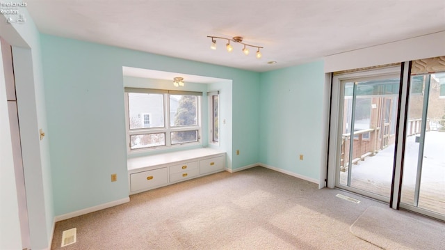 carpeted empty room with a wealth of natural light