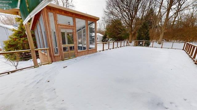 view of snowy yard