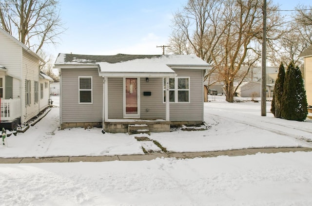 view of bungalow