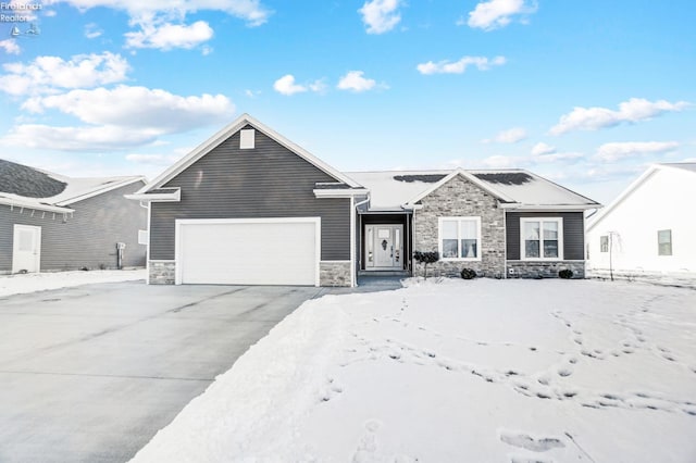 view of front of home featuring a garage