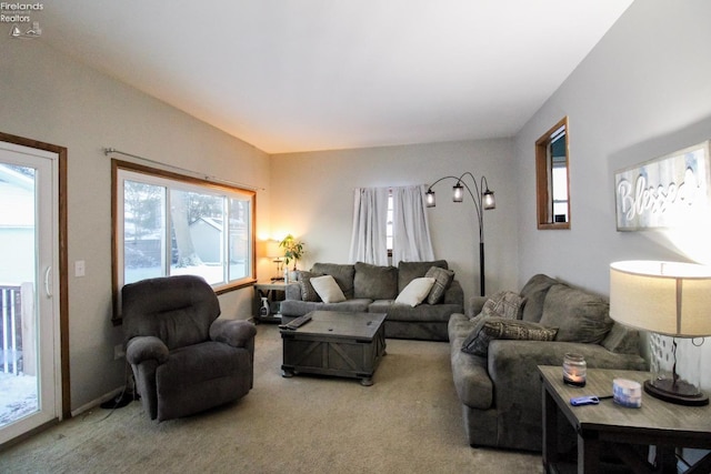 view of carpeted living room