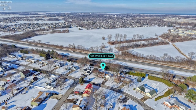 view of snowy aerial view