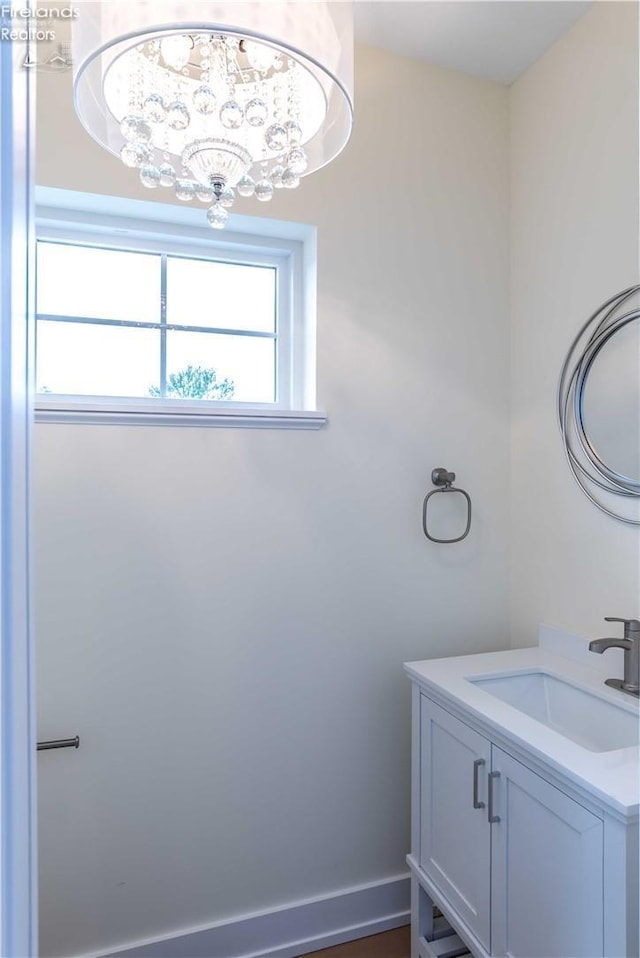 bathroom featuring vanity