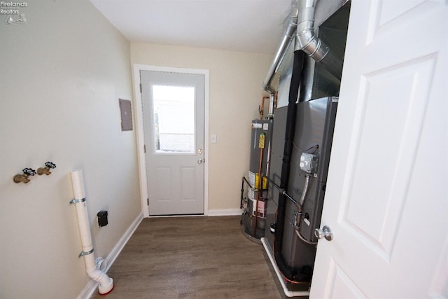 interior space featuring water heater