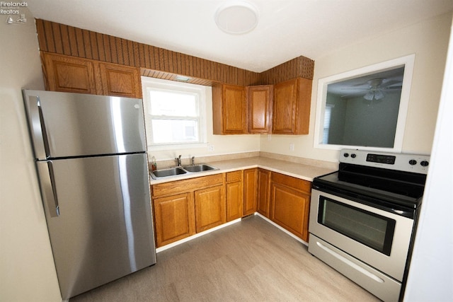 kitchen with sink and stainless steel appliances