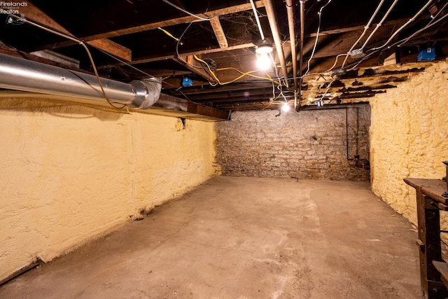 view of basement