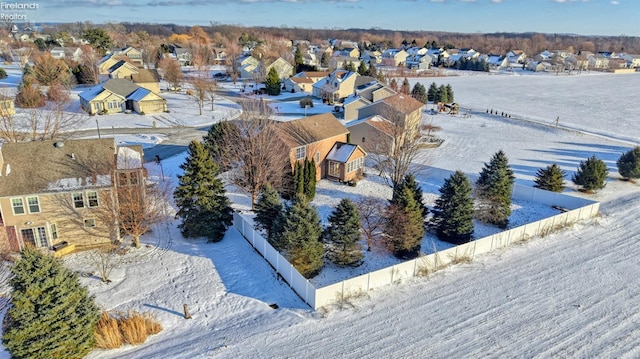 view of snowy aerial view