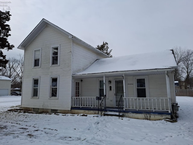 view of front of home with covered porch