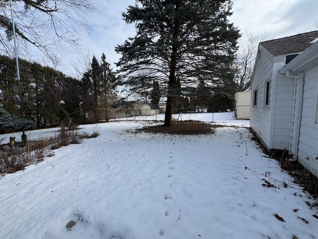 view of snowy yard