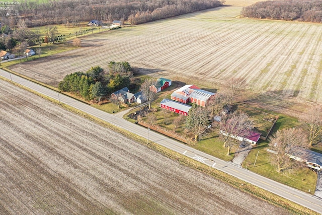 bird's eye view featuring a rural view