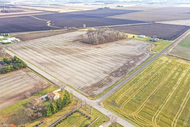 aerial view featuring a rural view