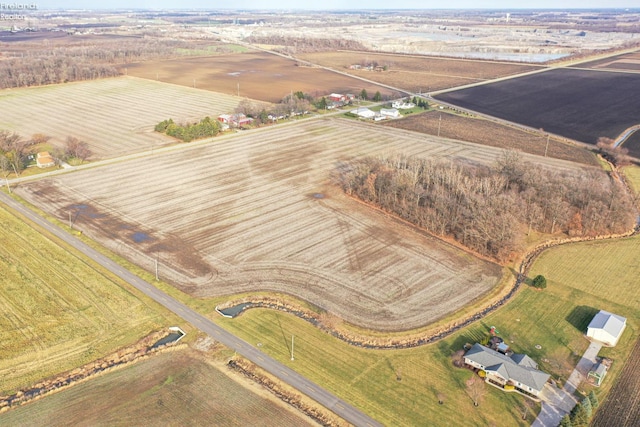 aerial view with a rural view