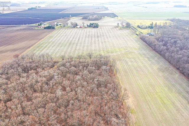 drone / aerial view with a rural view