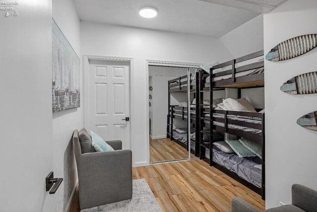 bedroom featuring wood-type flooring