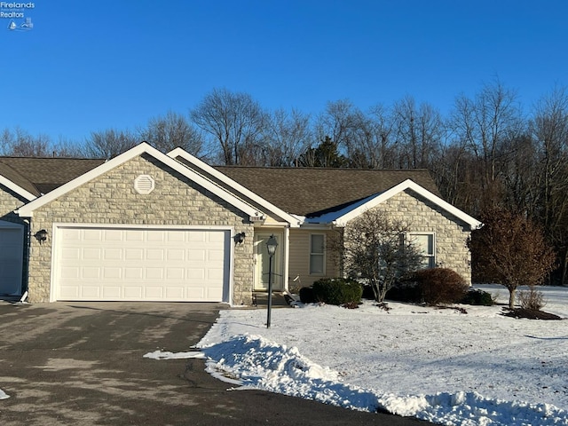 view of front facade with a garage