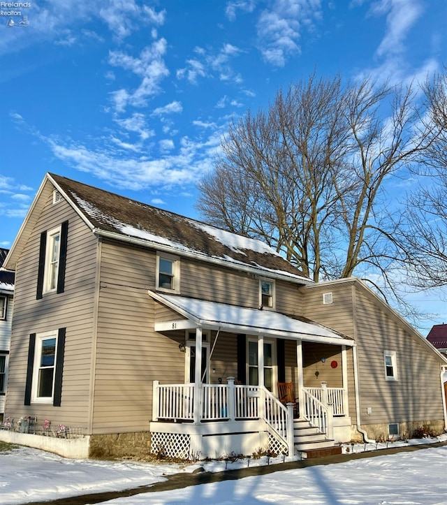 view of front of house featuring covered porch