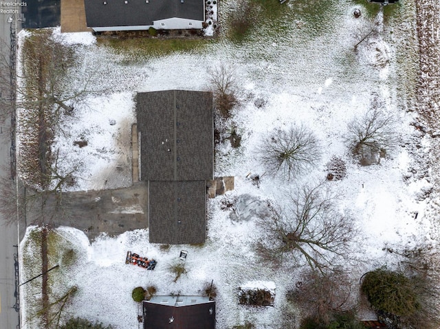 view of snowy aerial view