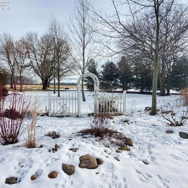 view of snowy yard