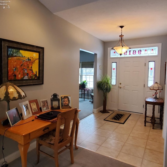 view of tiled entryway